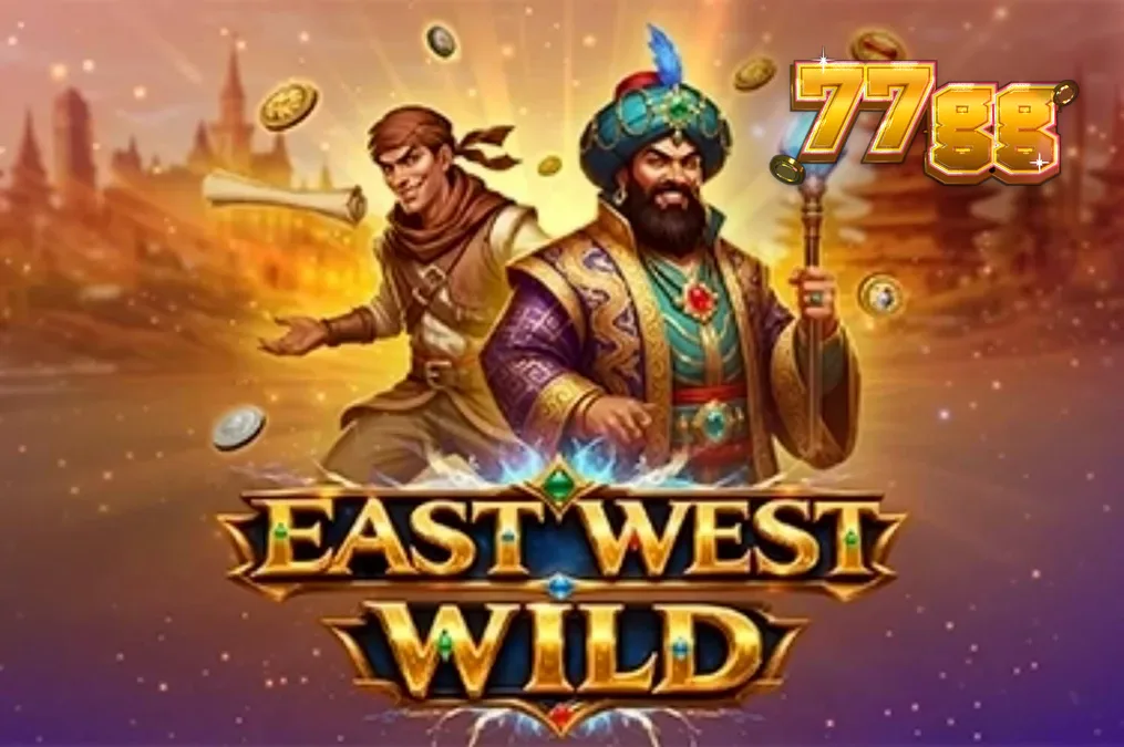 Interface do jogo de slot East West Wild com temática de Rota da Seda